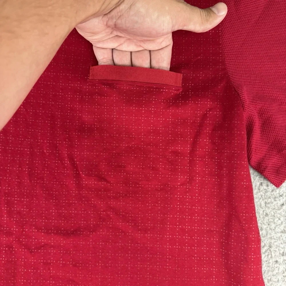 Nike Shirt Mens Roger Federer Red Crewneck Performance Rf Court Challenge Tennis
